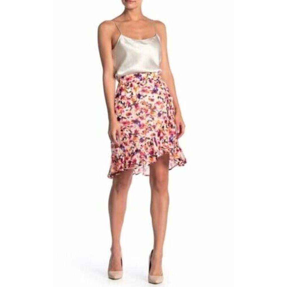Catherine Malandrino Women's Garden Flower Ruffle Trimmed Skirt‎ Small MSRP $87